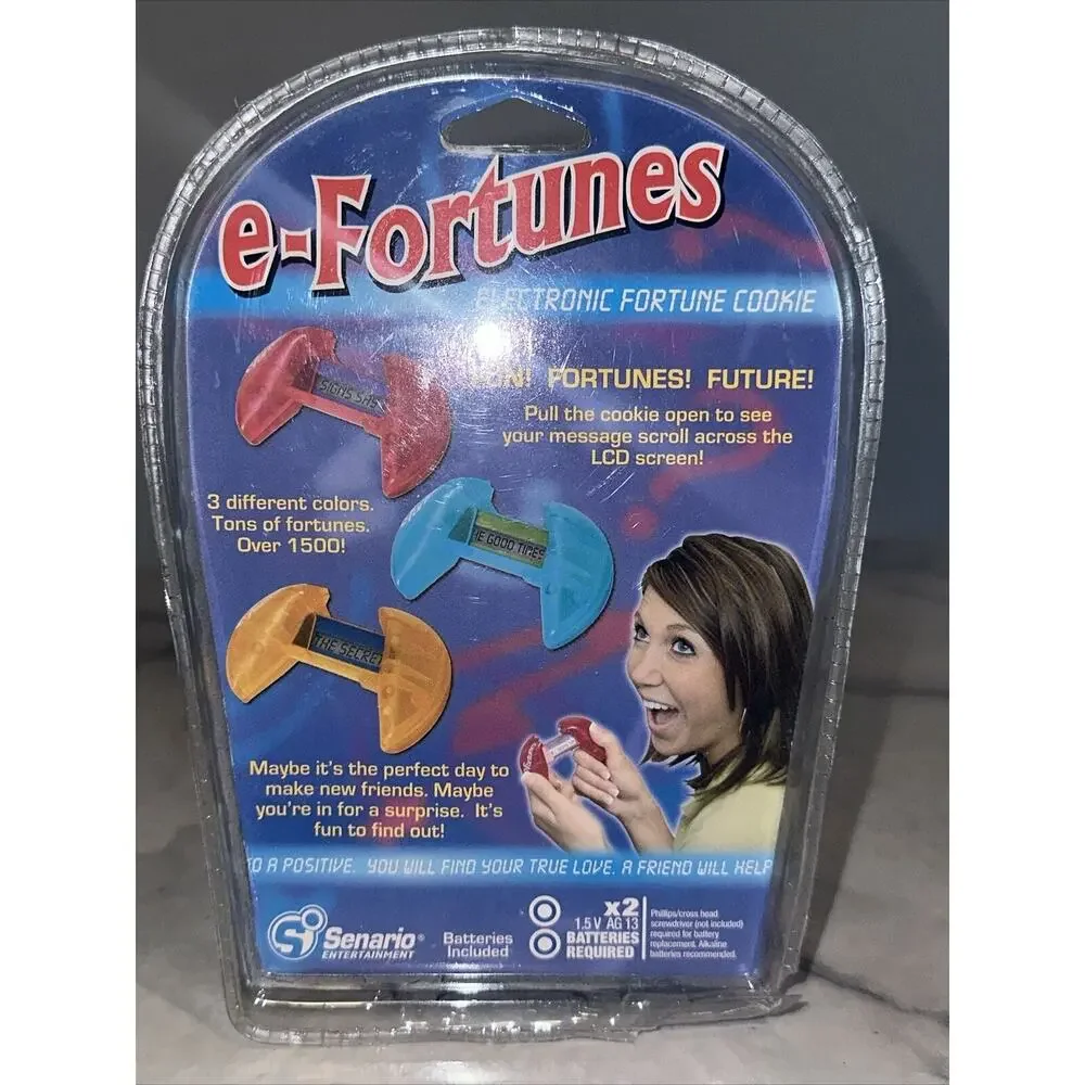 RARE RED SEALED Vintage E-Fortunes Electronic‎ Fortune Cookie Senario LCD Teller
